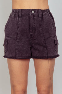 Thumbnail for Cloud Cargo Short Black, Fabric Shorts by Very J | LIT Boutique