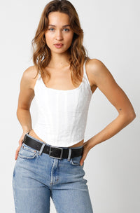 Thumbnail for Now Or Never Tank White, Tank Blouse by Olivaceous | LIT Boutique