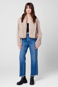 Thumbnail for Angel Heart Faux Fur Cropped Jacket, Jacket by Blank NYC | LIT Boutique