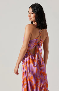 Thumbnail for Blythe Dress Orange Multi, Midi Dress by ASTR | LIT Boutique