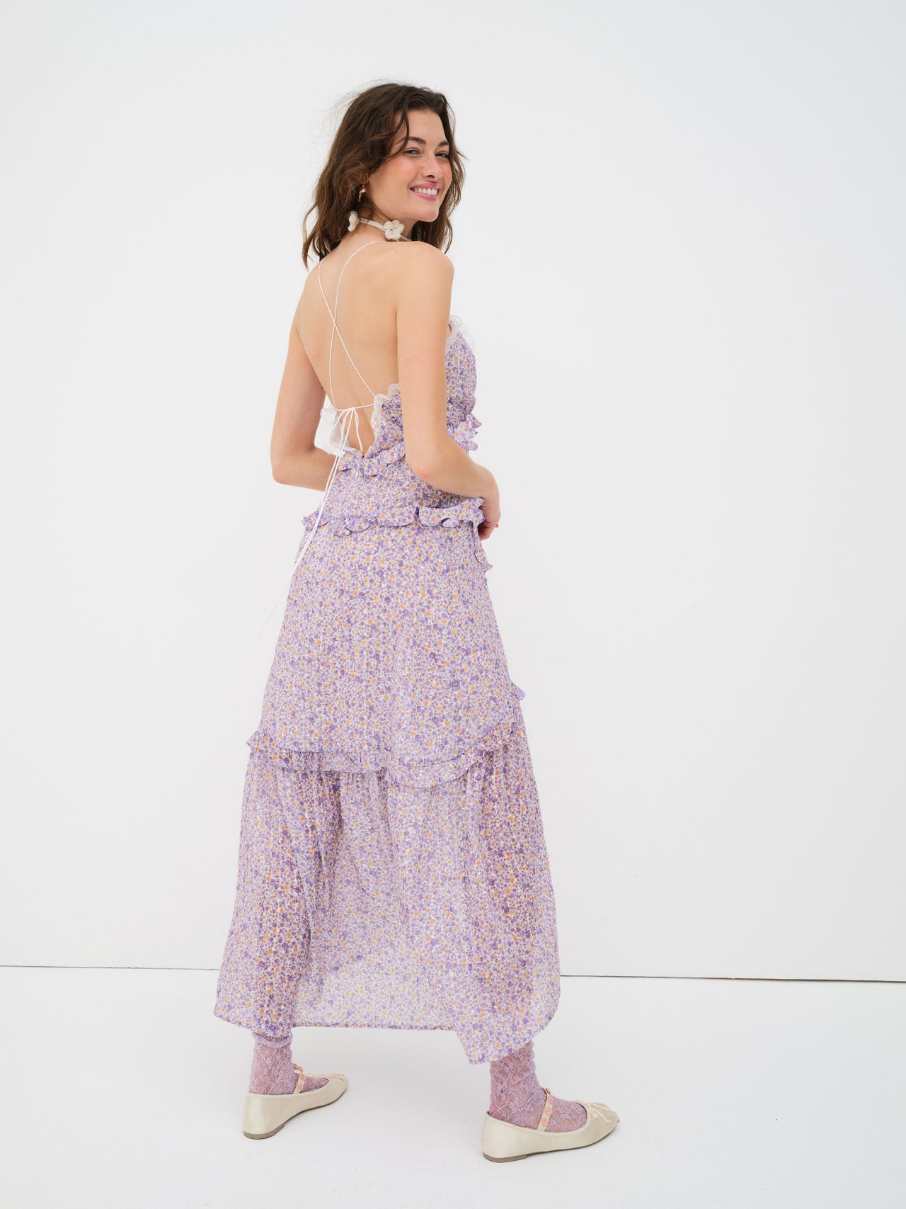 Cayne Purple Maxi Dress, Maxi Dress by For Love & Lemons | LIT Boutique