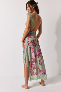 Thumbnail for Suddenly Fine Maxi Slip Sage Combo, Maxi Dress by Free People | LIT Boutique