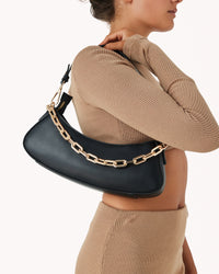 Thumbnail for Maple Chain Black Shoulder Bag, Evening Bag by Billini | LIT Boutique
