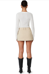 Thumbnail for Cindy Mini Skort Natural, Mini Skirt by NIA | LIT Boutique