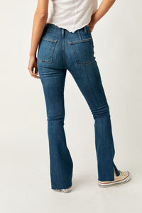 Thumbnail for Level Up Slit Bootcut Country Blue Wash, Bootcut Denim by Free People | LIT Boutique