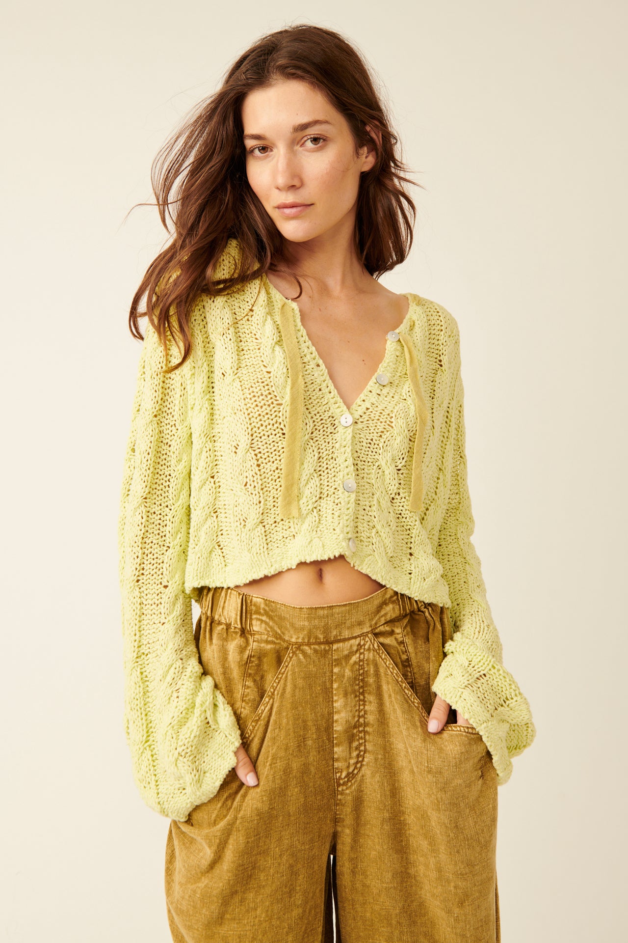 Robyn Cardi Bamboo Shoot, Cardigan Sweater by Free People | LIT Boutique