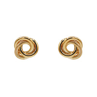 Thumbnail for 14k gold dip textured knot stud earring,  by Secret Box | LIT Boutique