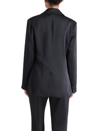 Thumbnail for Misha Black Satin Blazer, Jacket by Steve Madden | LIT Boutique