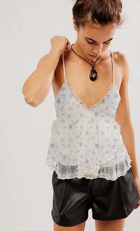 Thumbnail for Femme Fatale Printed Ivory Combo, Tank Blouse by Free People | LIT Boutique