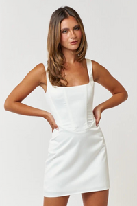 Thumbnail for Enchanting Bloom Mini Dress White, Mini Dress by Blue Blush | LIT Boutique