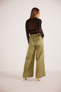 Thumbnail for Anissa Pant Khaki, Pant Bottom by Mink Pink | LIT Boutique