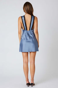 Thumbnail for Mirror Mirror Blue Grey Dress, Mini Dress by Cotton Candy | LIT Boutique