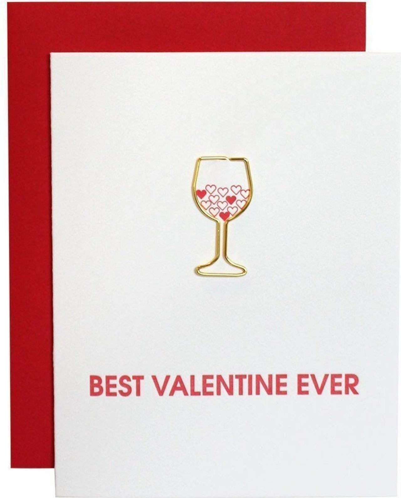Best Valentine Ever Paper Clip Letterpress Card, Paper Gift by Chez Gagne | LIT Boutique