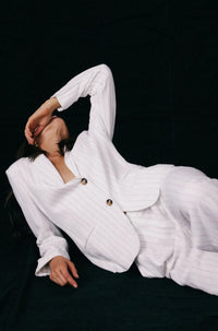 Thumbnail for Felix Blazer White, Blazer Jacket by NIA | LIT Boutique