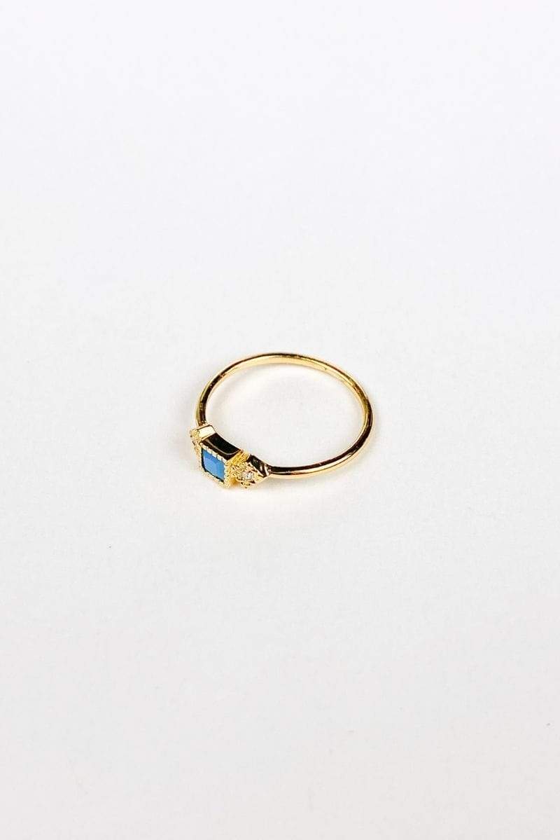Alaric Turquoise Ring 14k Gold/ 925 Sterling Silver, Ring Jewelry by MetroBabe | LIT Boutique