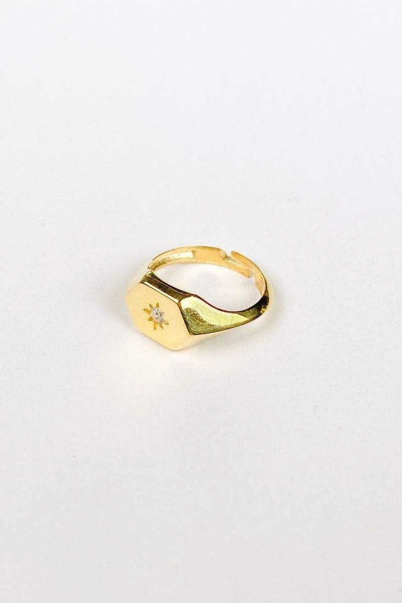 Alastair Diamond Starburst Ring 14k Gold/ 925 Sterling Silver, Ring Jewelry by MetroBabe | LIT Boutique