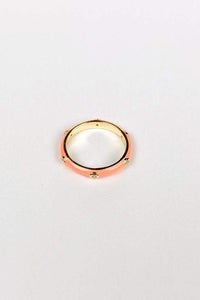 Thumbnail for Arlo Diamond Orange Enamel Ring 14k Gold/ 925 Sterling Silver, Ring Jewelry by MetroBabe | LIT Boutique