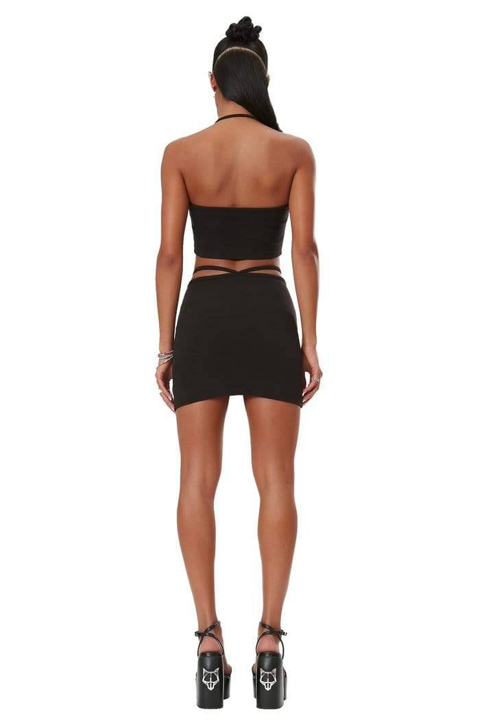 Elemental Basik Skirt Black, Mini Skirt by The Kript | LIT Boutique