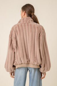 Thumbnail for Lux Jacket Taupe, Coat Jacket by Line and Dot | LIT Boutique