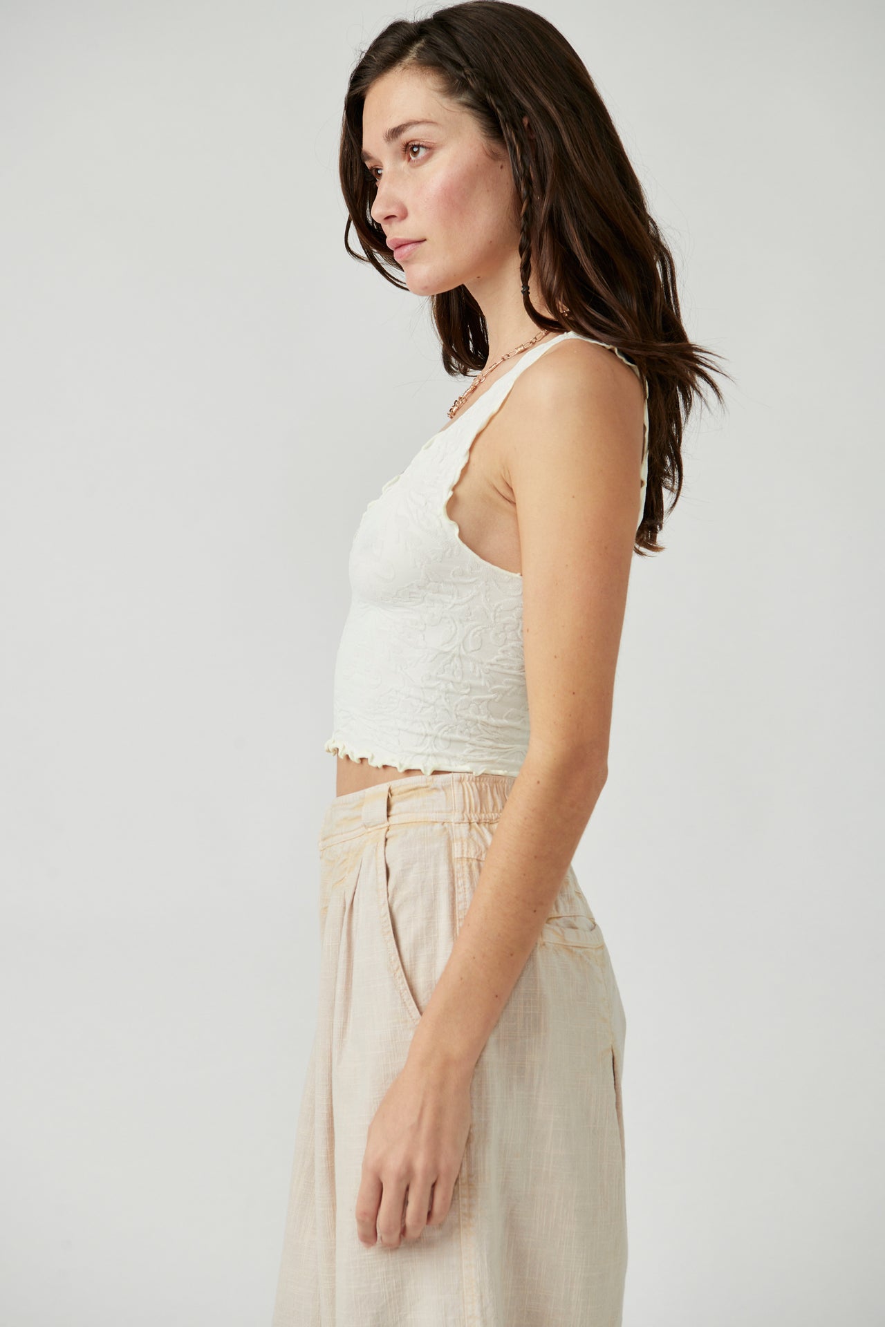 Here for You White Cami, Tops by Free People | LIT Boutique