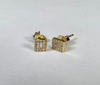 Thumbnail for Abrielle Baguette Studs 14k Gold, Earring by LX1204 | LIT Boutique