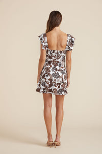 Thumbnail for Amara Mini Dress Chocolate Multi, Dress by Mink Pink | LIT Boutique