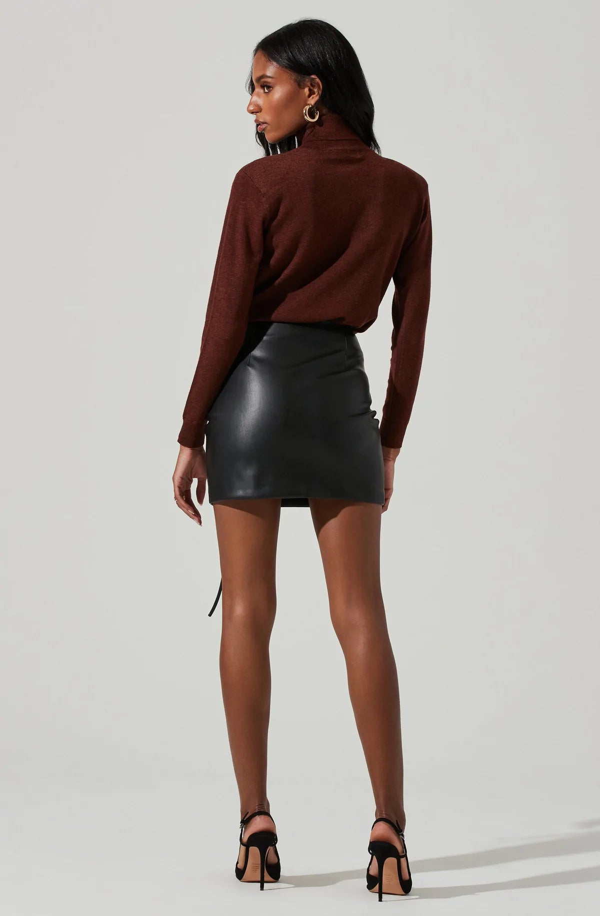 Atwell Faux Leather Skirt Black, Skirt by ASTR | LIT Boutique