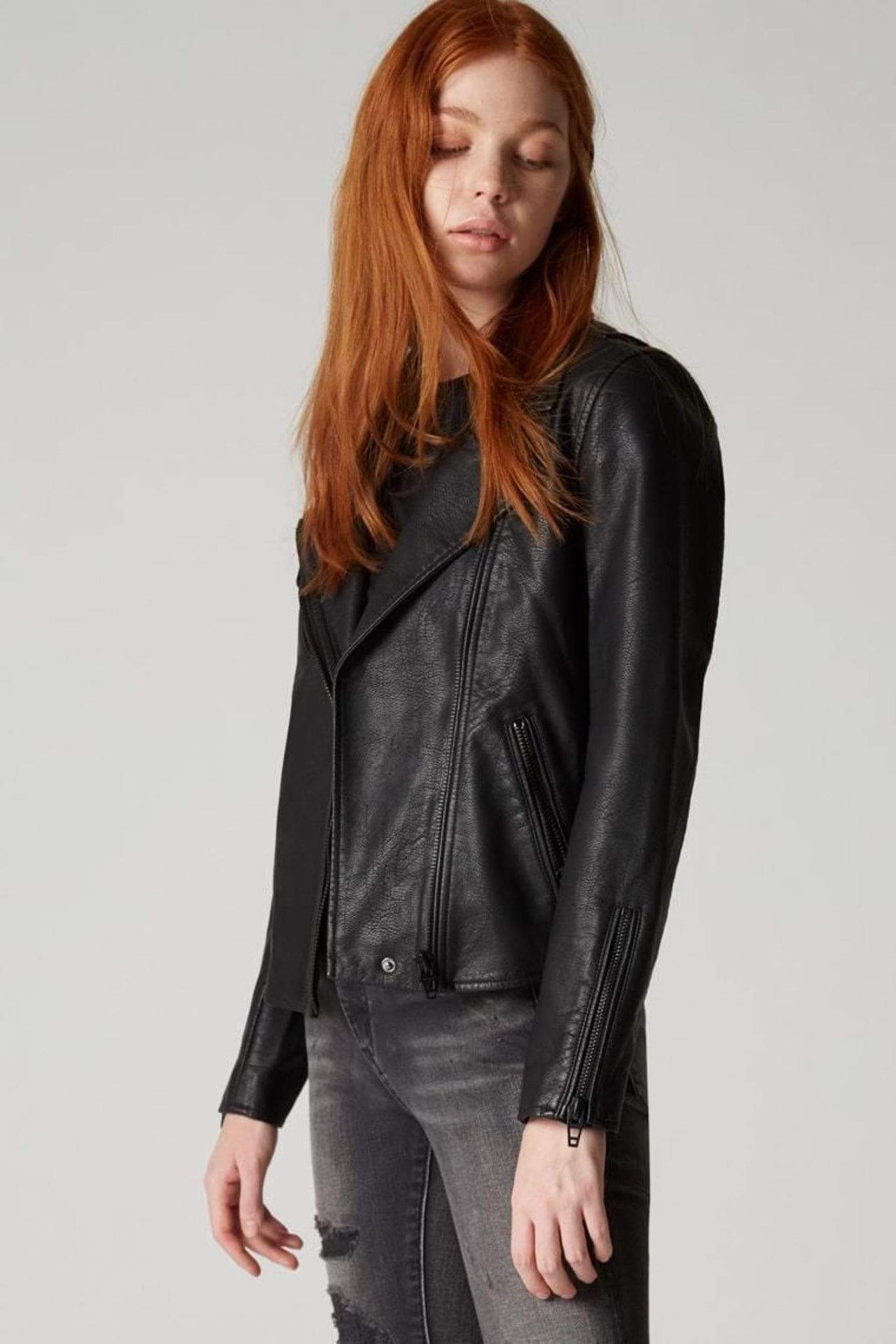 Onyx Leather Biker Jacket, Jacket by Blank NYC | LIT Boutique