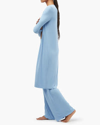 Thumbnail for Blue Bell Ribbed Long Duster, PJ Lounge by We Wore What | LIT Boutique