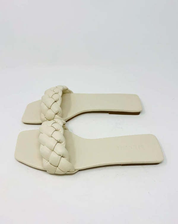 Feyre Woven Slide Sandal Bone, Shoes by Billini Shoes | LIT Boutique