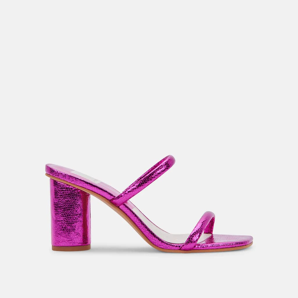 Noles Metallic Stella Slide Electric Pink, Shoes by Dolce Vita | LIT Boutique