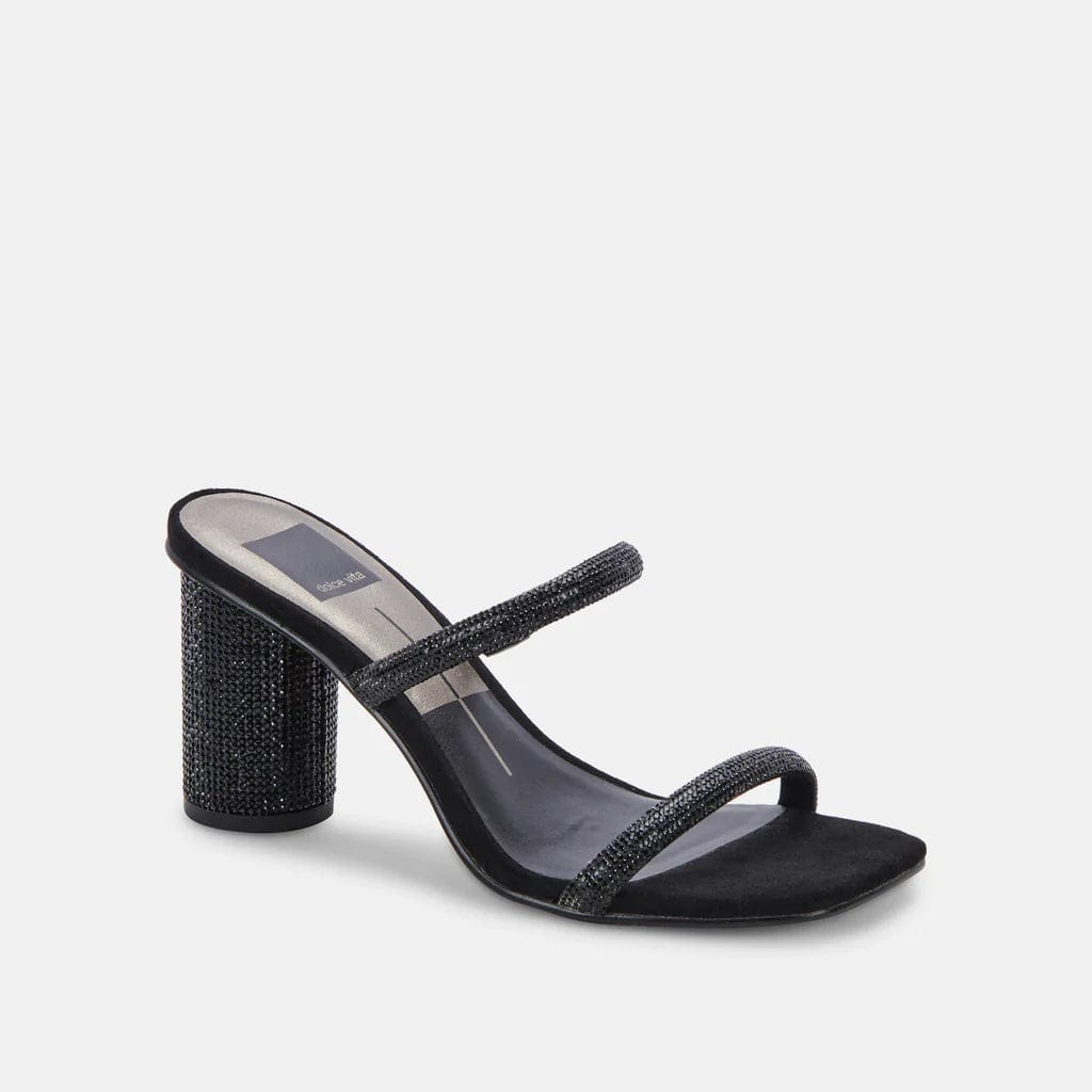 Noles Rhinestone Stella Slide Black, Shoes by Dolce Vita | LIT Boutique