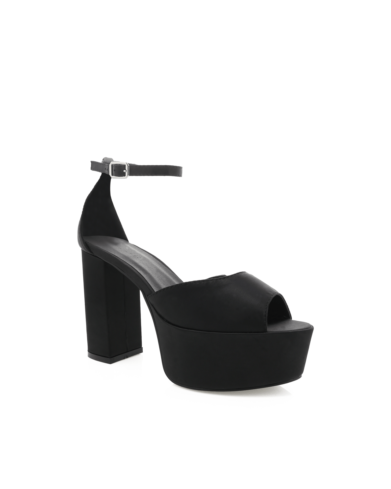 Romara Platform Black Satin, Shoes by Billini Shoes | LIT Boutique
