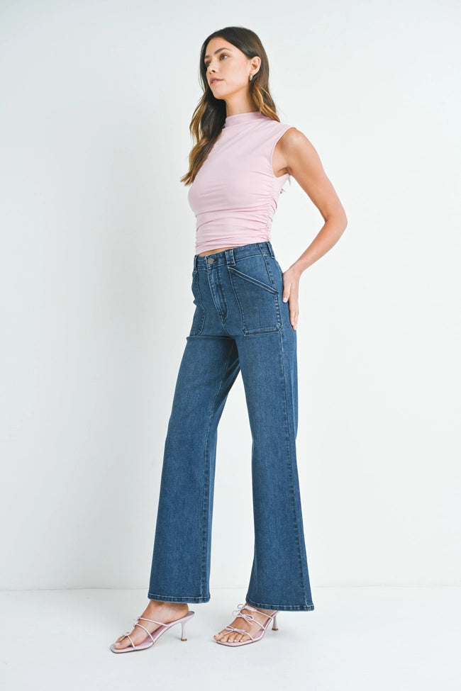 Power Stride Flare Denim, Flare Denim by Just Black | LIT Boutique