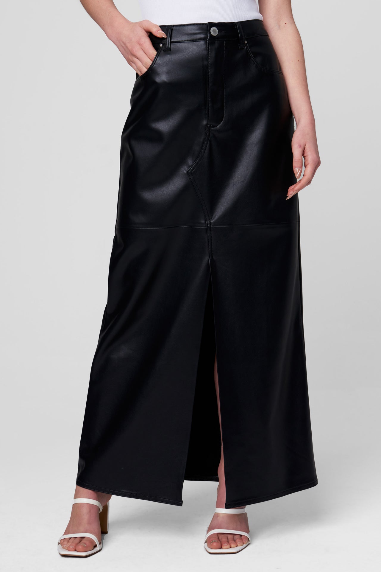 Night Talk Midi Skirt Black | LIT Boutique