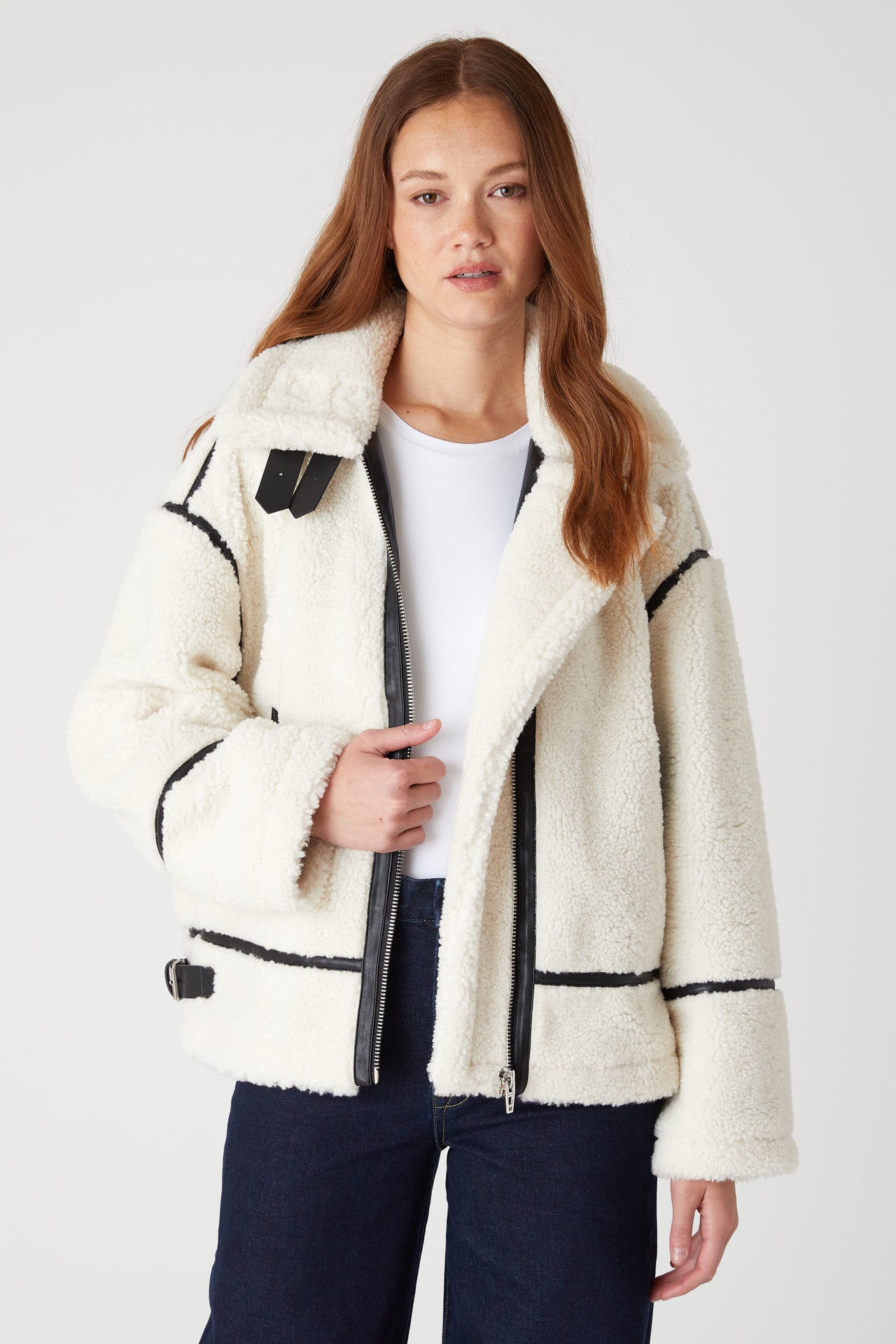 Checking In Jacket Off White, Coat Jacket by Blank NYC | LIT Boutique