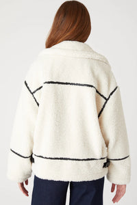 Thumbnail for Checking In Jacket Off White, Coat Jacket by Blank NYC | LIT Boutique