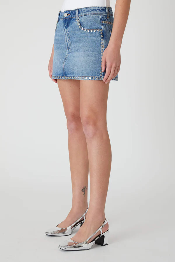 Rose Garden Mini Skirt Indigo