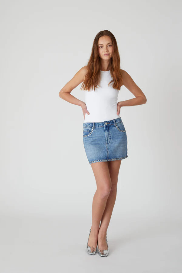 Rose Garden Mini Skirt Indigo