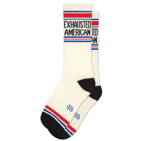 Thumbnail for Exhausted American Gym Crew Socks