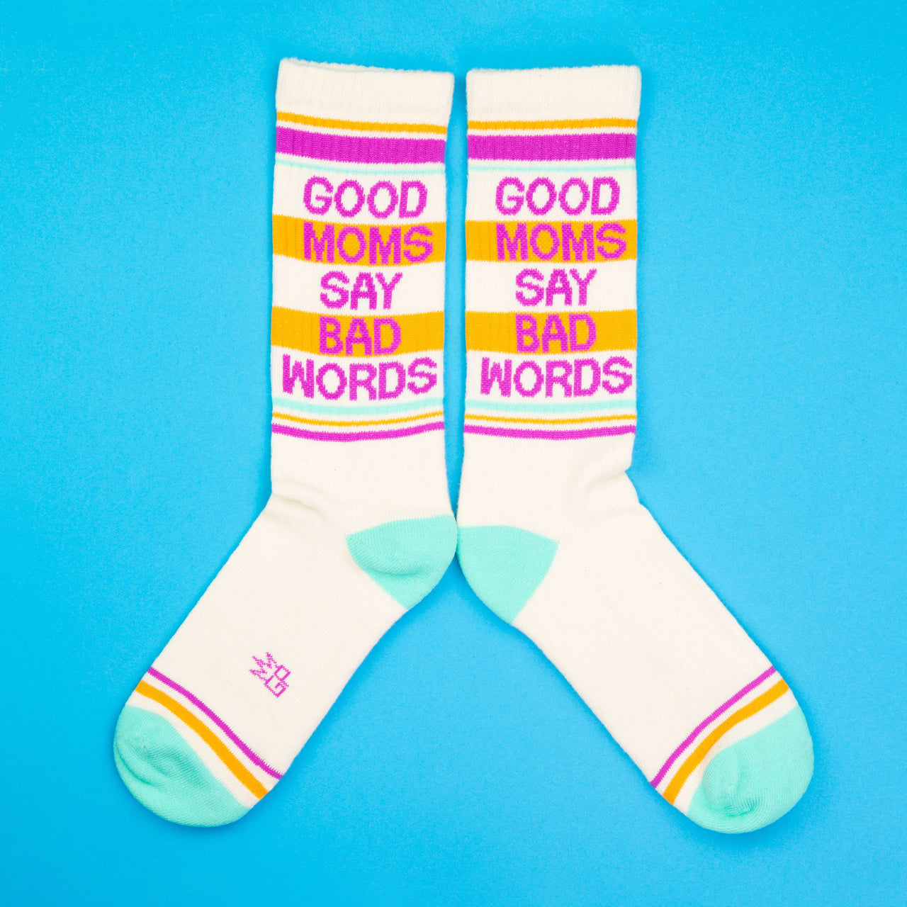 Good Moms Say Bad Words Gym Crew Socks,  by Gumball Poodle | LIT Boutique