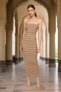 Thumbnail for Cypress Maxi Dress Mocha, Maxi Dress by Line and Dot | LIT Boutique