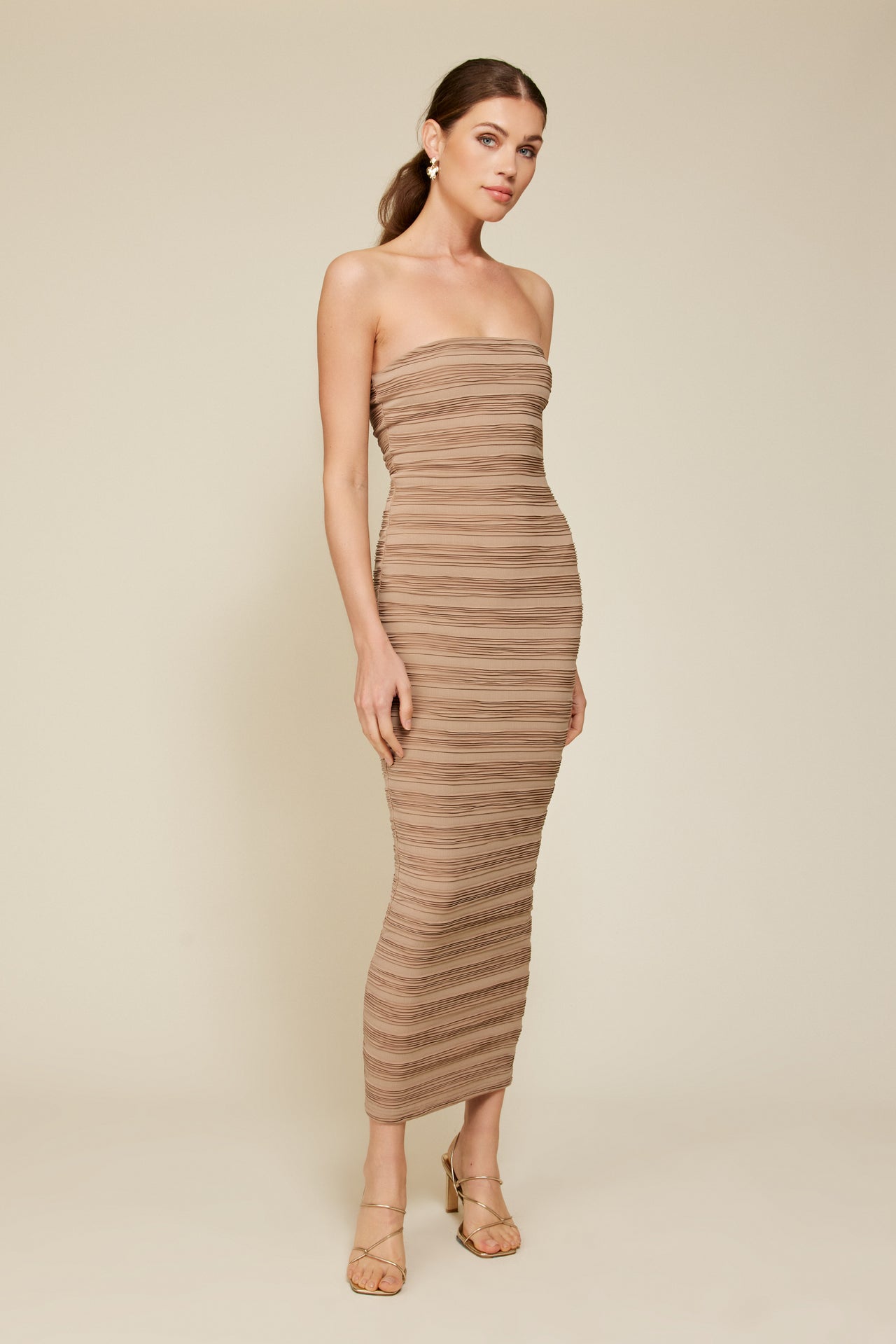 Cypress Maxi Dress Mocha, Maxi Dress by Line and Dot | LIT Boutique