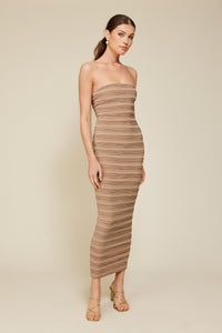 Thumbnail for Cypress Maxi Dress Mocha, Maxi Dress by Line and Dot | LIT Boutique