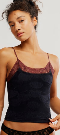 Thumbnail for Jules Seamless Cami in Black Combo, Tank Tee by Free People | LIT Boutique