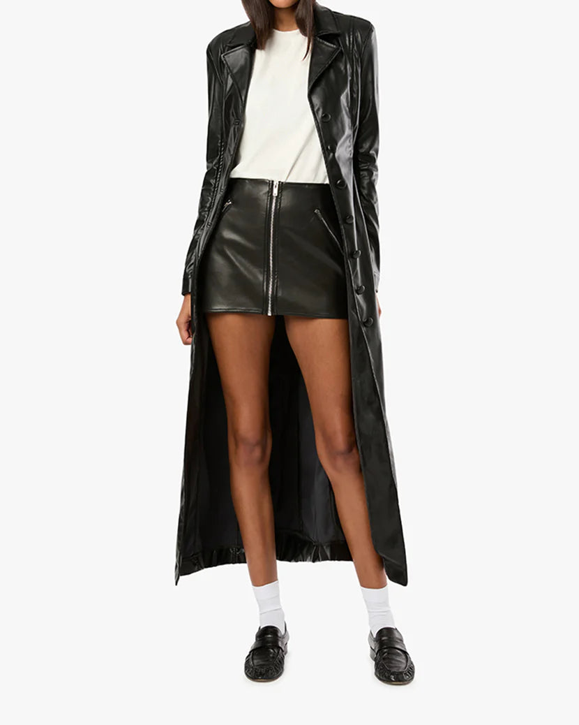 Roxie Vegan Leather Mini Skirt, Mini Skirt by We Wore What | LIT Boutique