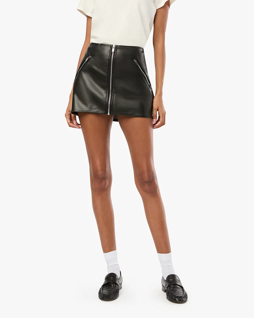 Roxie Vegan Leather Mini Skirt, Mini Skirt by We Wore What | LIT Boutique