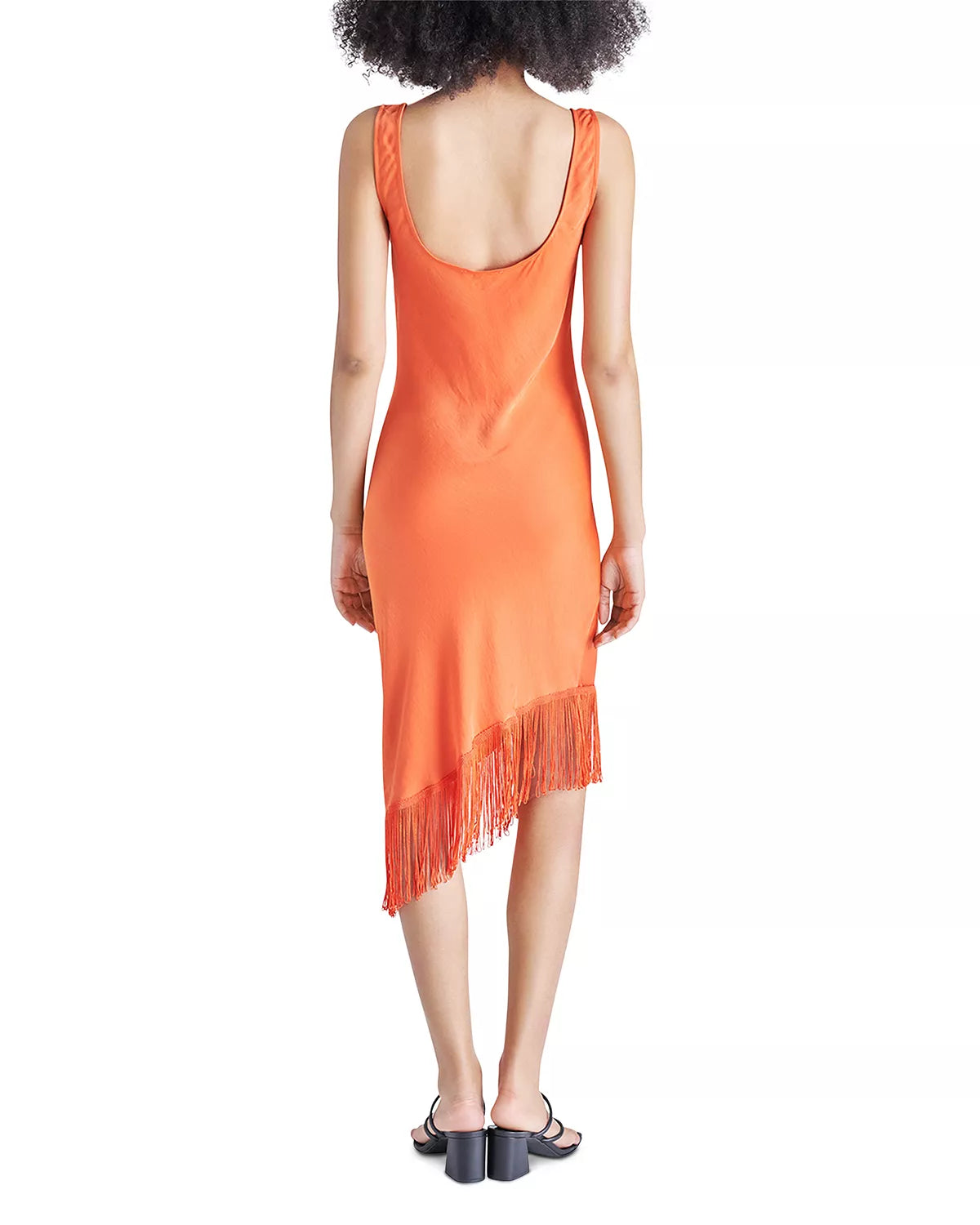 Inessa Dress Red Orange, Midi Dress by Steve Madden | LIT Boutique