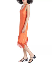 Thumbnail for Inessa Dress Red Orange, Midi Dress by Steve Madden | LIT Boutique