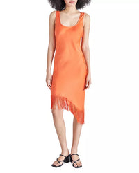 Thumbnail for Inessa Dress Red Orange, Midi Dress by Steve Madden | LIT Boutique